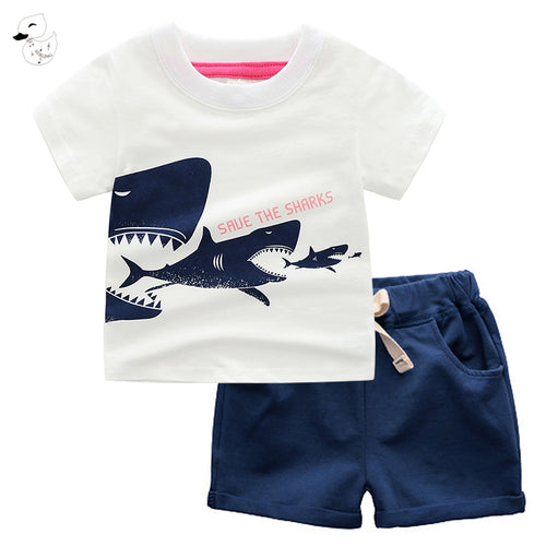 Baby Boys T-Shirt+Shorts Pants Clothes Sets