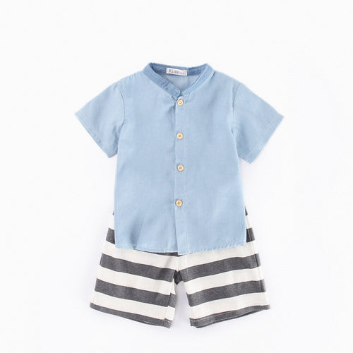 Shirt+Striped Shorts for Baby Boys
