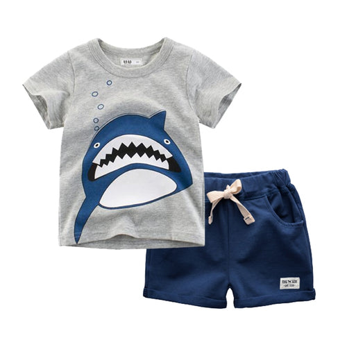 Baby Boys Kids Clothes Set Animal Shark