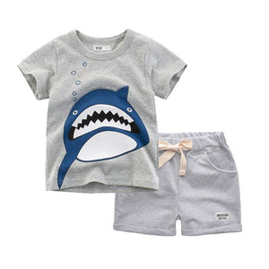 Baby Boys Kids Clothes Set Animal Shark