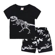 Load image into Gallery viewer, T-Shirt+Shorts Cotton Clothes Set